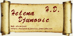 Helena Đunović vizit kartica